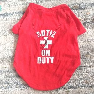 Red puppy shirt